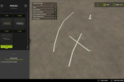 Malbare Straßenlinien Pack für Farming Simulator 25