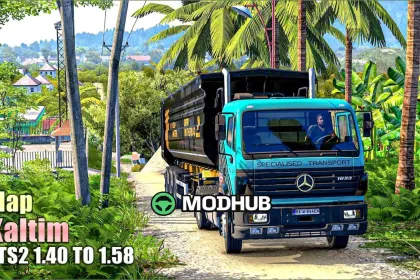Map Kaltim V1 1.40-1.58 for Euro Truck Simulator 2