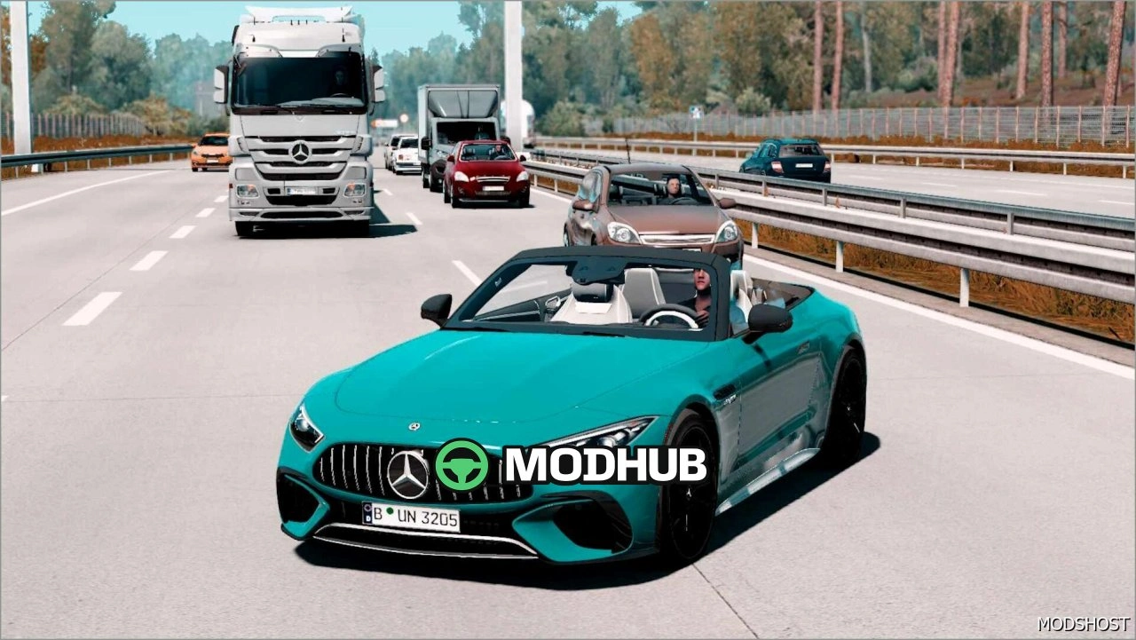 Автомобіль Mercedes Benz SL63 AMG 2023 V2.2 для Euro Truck Simulator 2