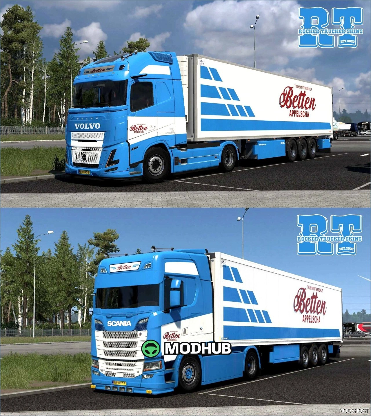 Пакет скінів Betten B.V. для Euro Truck Simulator 2