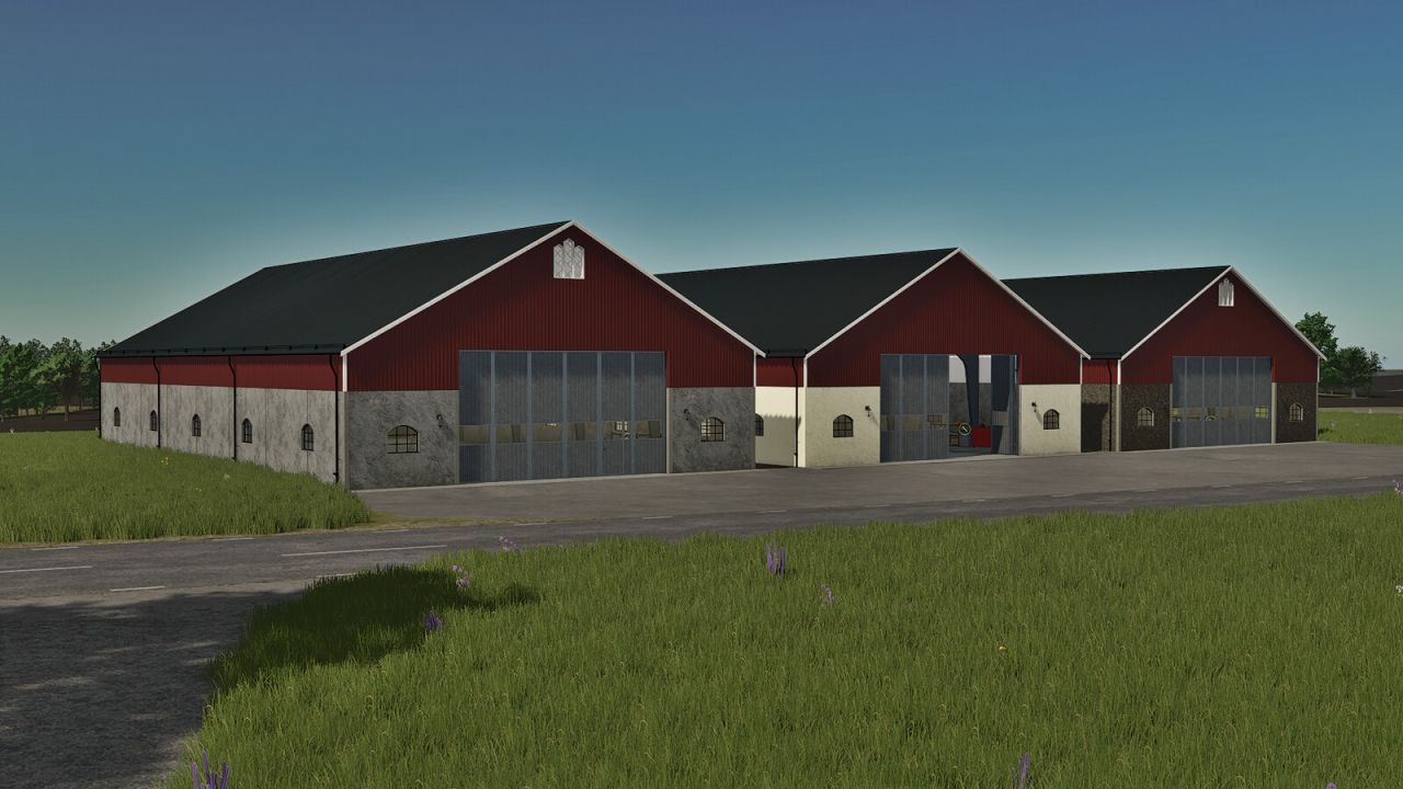 Пакет ангарів для техніки (Machine Hall Package) для Farming Simulator 25