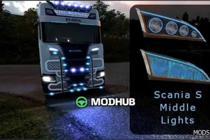 Additional Headlights Scania S for Euro Truck Simulator 2