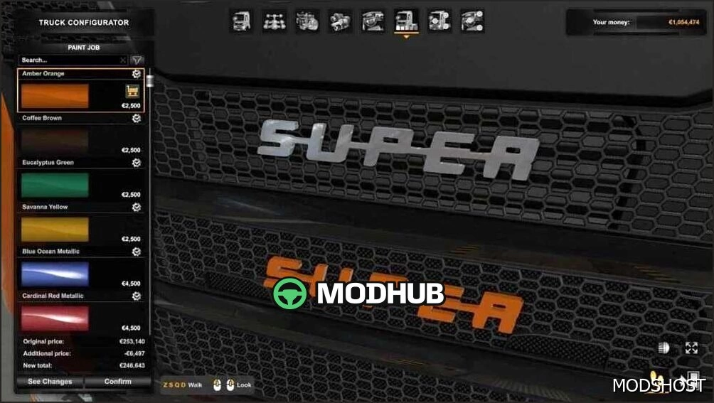 Світлодіодна логотипна підсвітка для Scania NG та Streamline для Euro Truck Simulator 2