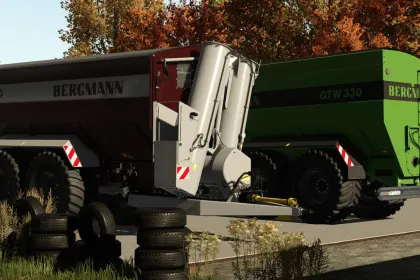 Ефективний Причіп Bergmann GTW330 на 33 000 л для Farming Simulator 25