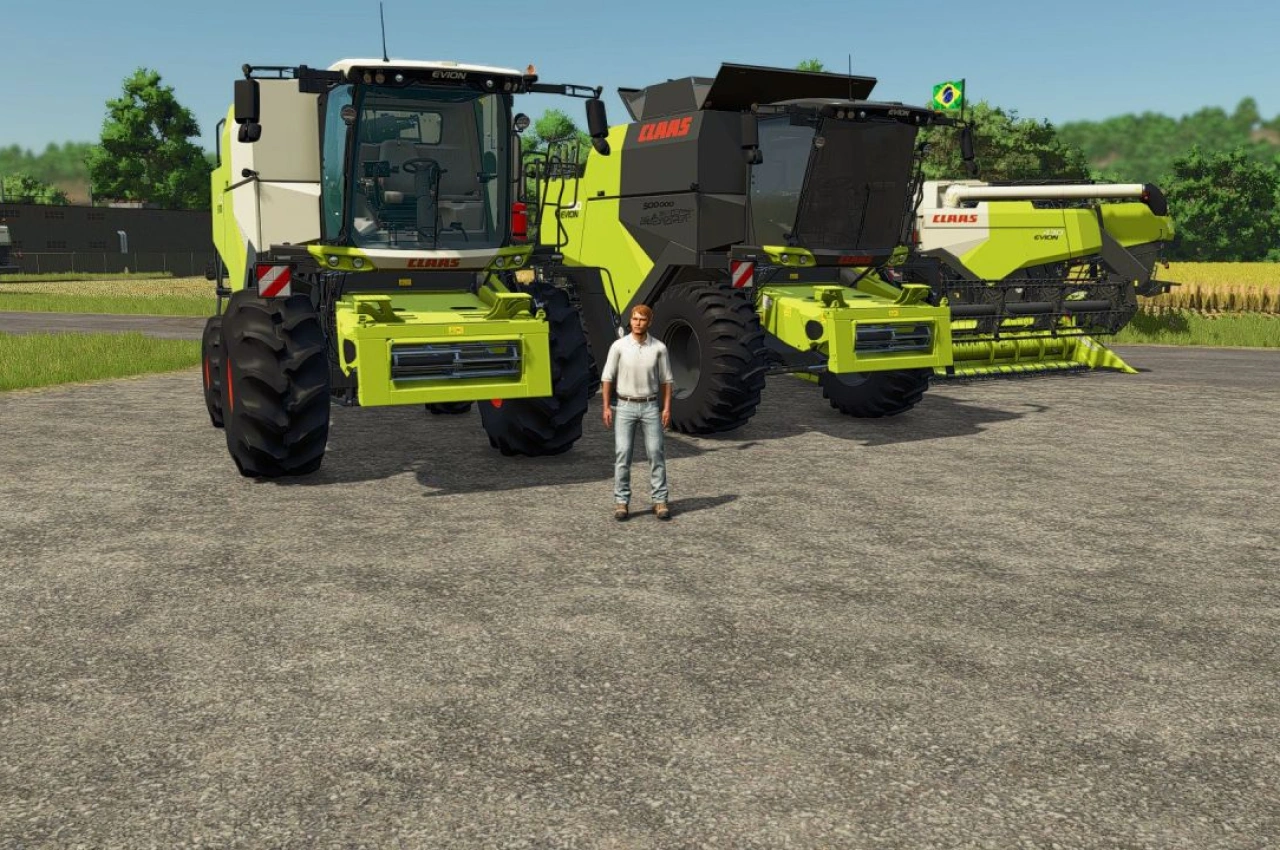 Комбайн Claas Evion 410-450 для Farming Simulator 25