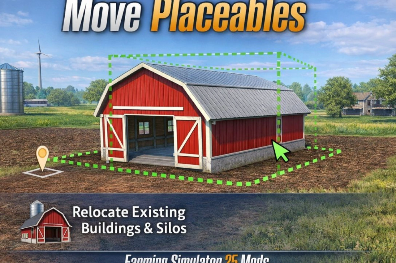 Скрипт для переміщення власних об'єктів для Farming Simulator 25