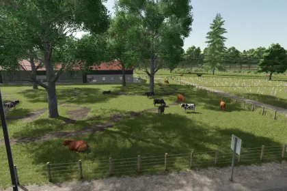 Реалістична USA Карта East Vineland, NJ (USA) для Farming Simulator 25 — 120 Полів і Виробництва