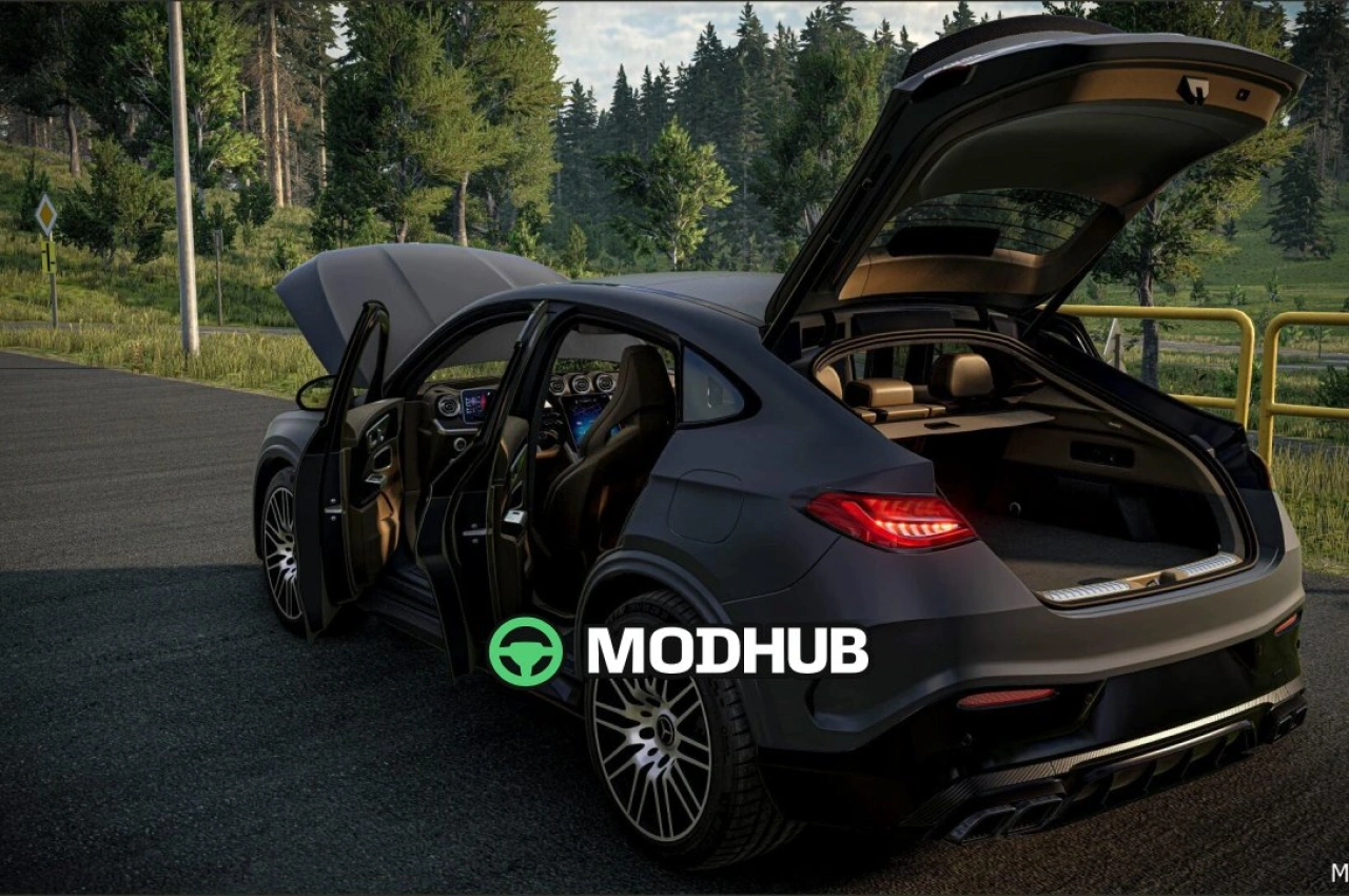 Автомобіль Mercedes Benz GLC 63 Coupe 2024 V2.0 для BeamNG.drive