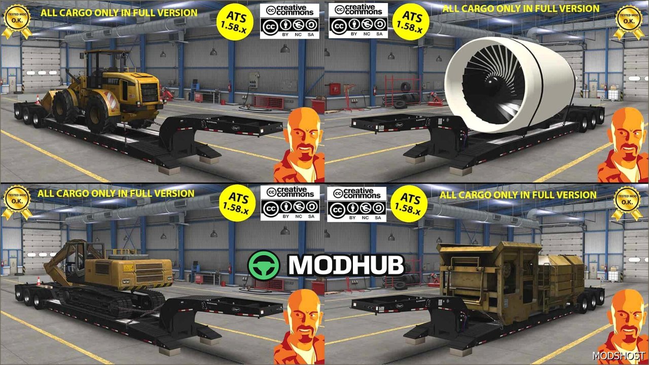 Причеп Etnyre Black Hawk Lowboy для American Truck Simulator