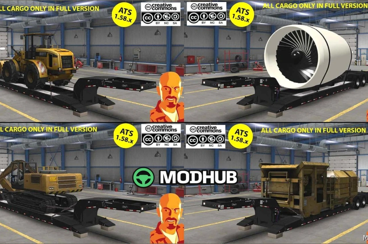 Причеп Etnyre Black Hawk Lowboy для American Truck Simulator