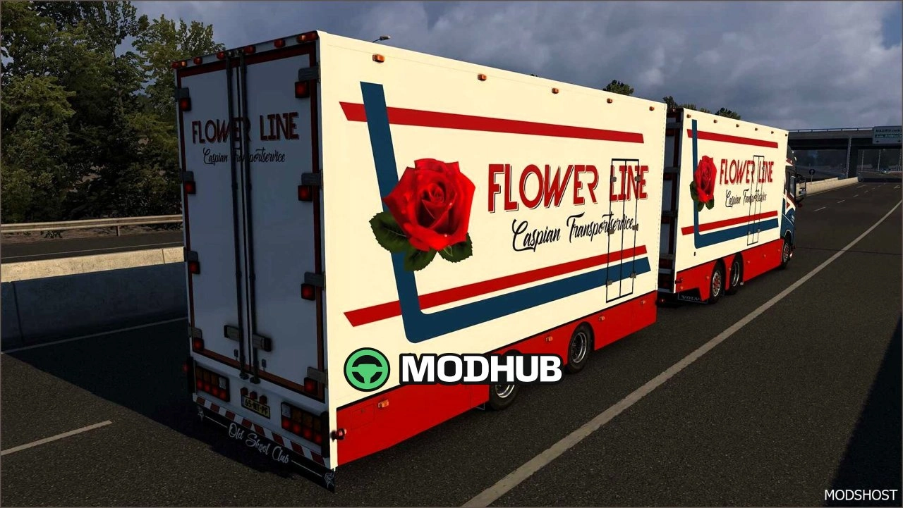 Вантажівка Volvo FH16 Tandem Flower Line V4.0 для Euro Truck Simulator 2