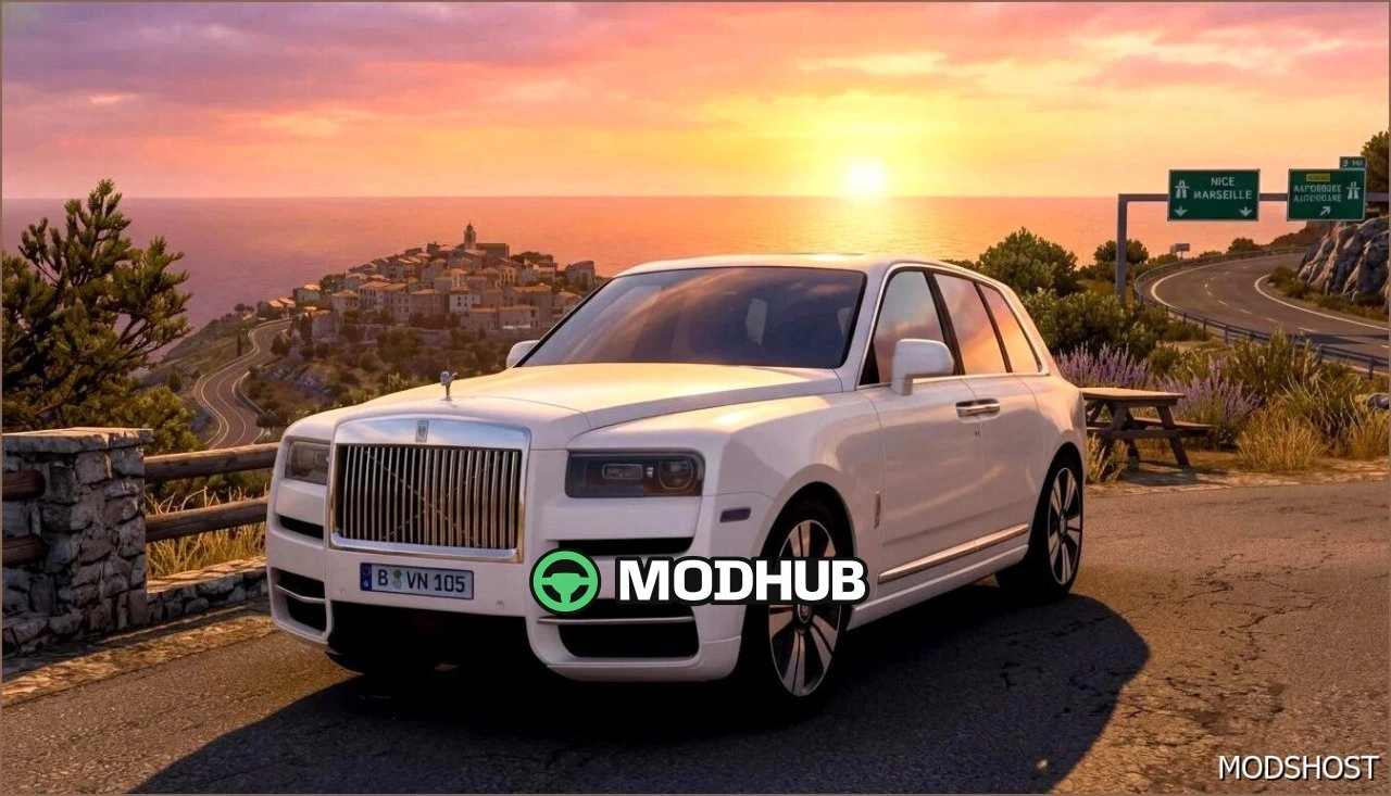 Автомобіль Rolls Royce Cullinan 2021 для Euro Truck Simulator 2