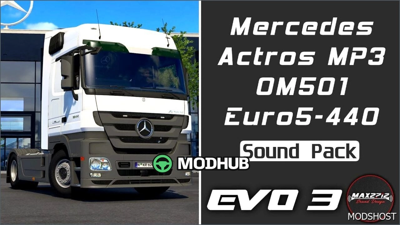 Звуковий пакет 2011 MB Actros MP3 440 OM501 для Euro Truck Simulator 2