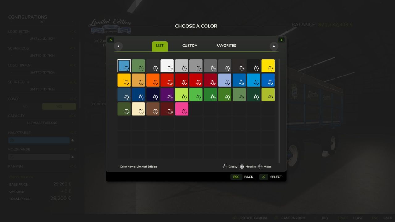 Причіп DK 280 RP Limited Edition для Farming Simulator 25