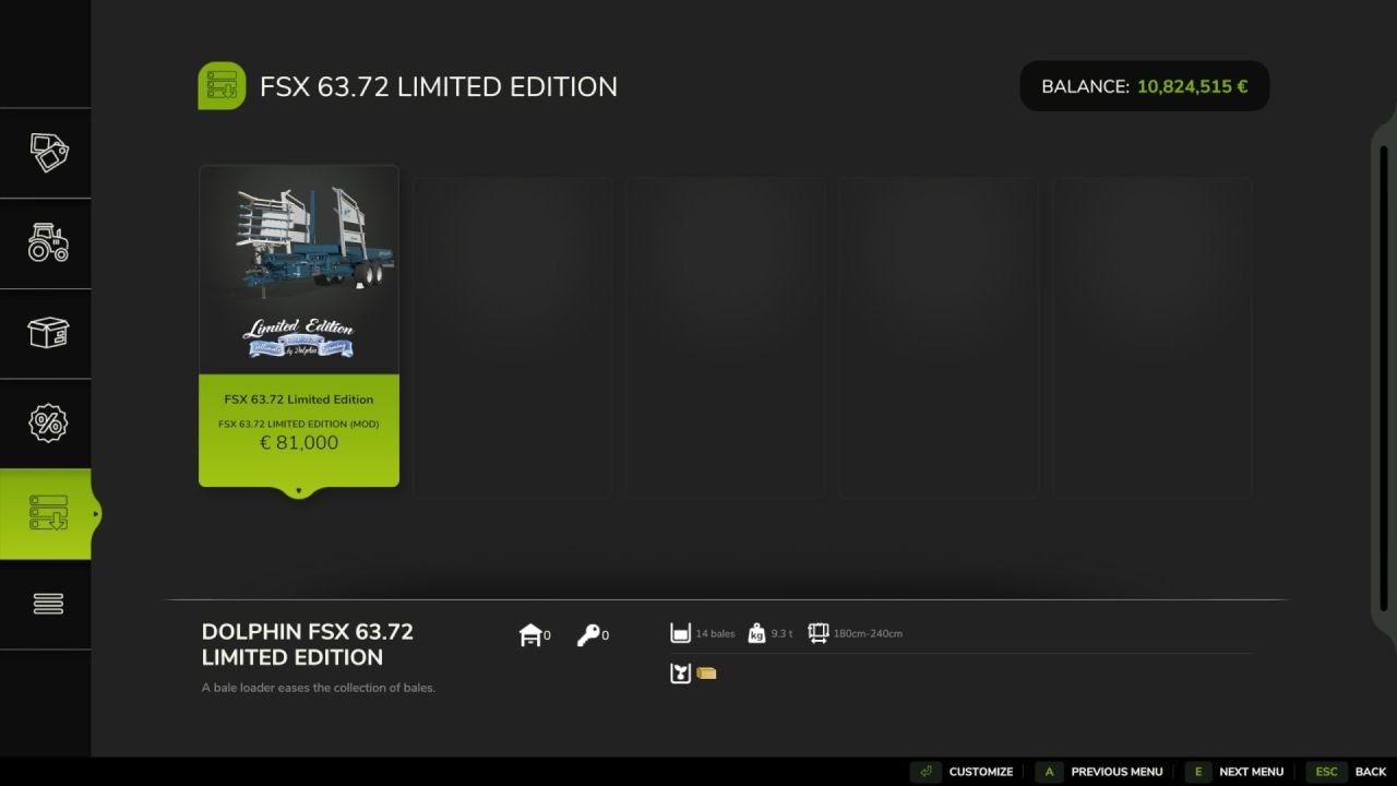 Трактор Arcusin FX63 Limited Edition для Farming Simulator 25