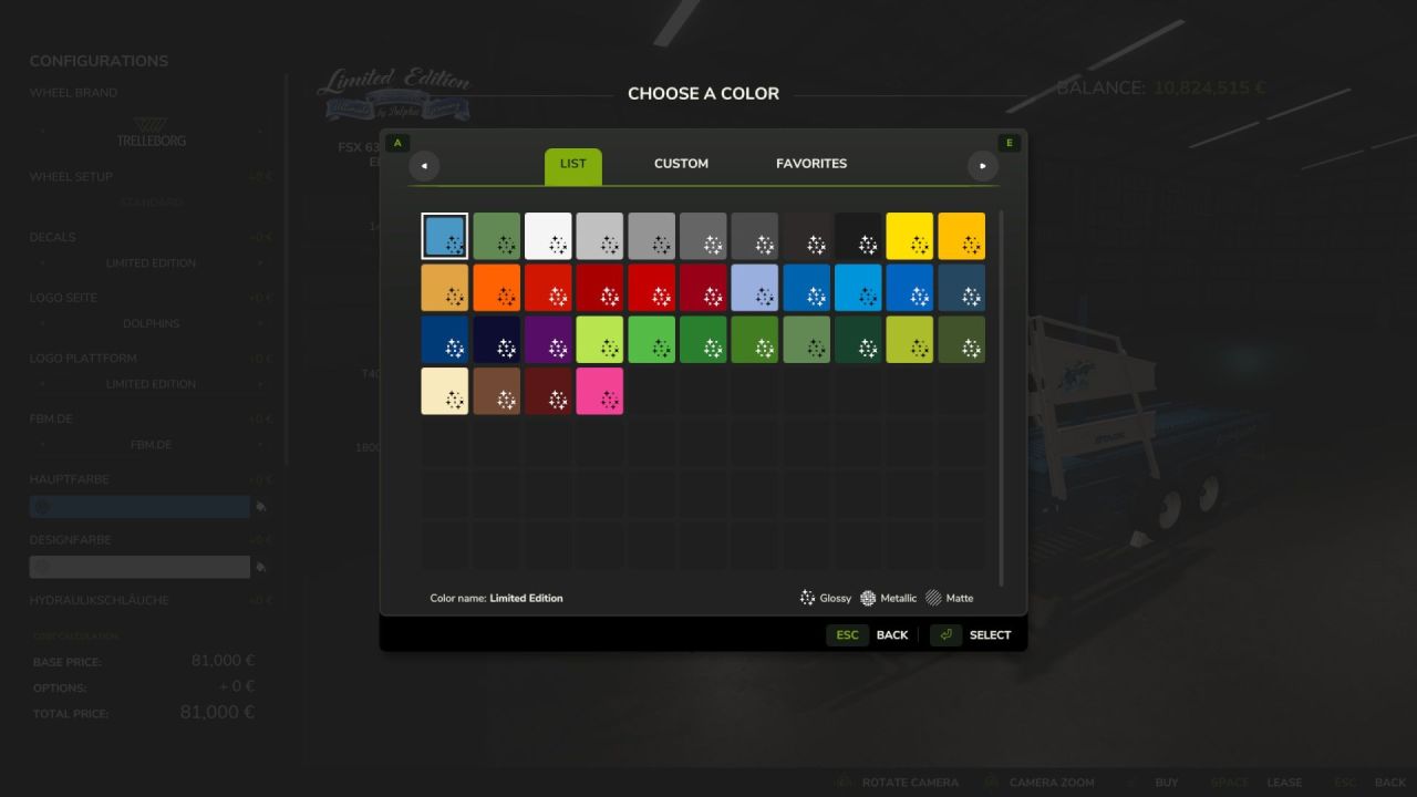 Трактор Arcusin FX63 Limited Edition для Farming Simulator 25
