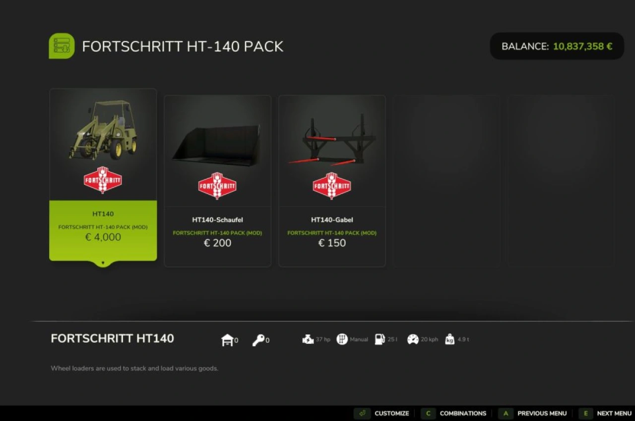 Трактор Fortschritt HT140 для Farming Simulator 25