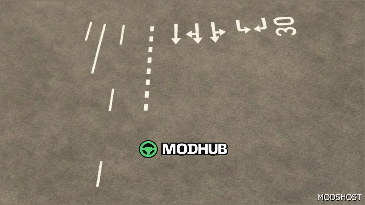 Декорації Лінії Доріг для Farming Simulator 25