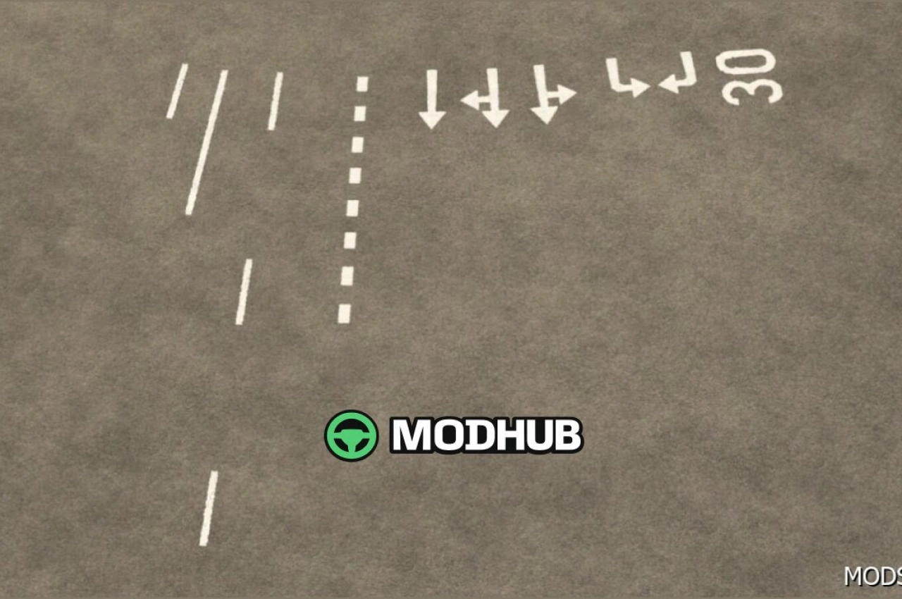 Декорації Лінії Доріг для Farming Simulator 25