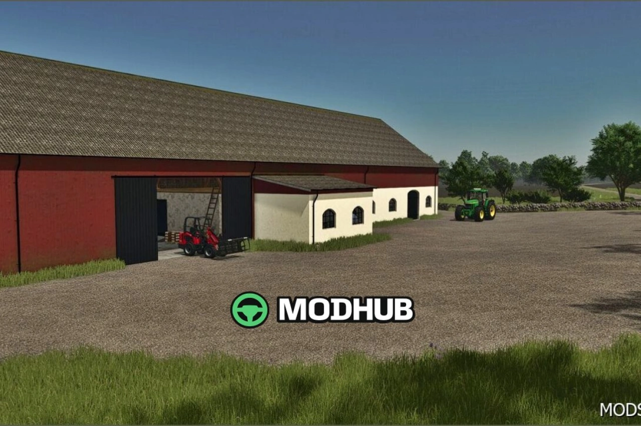 Стара корівник з місцем для зберігання для Farming Simulator 25