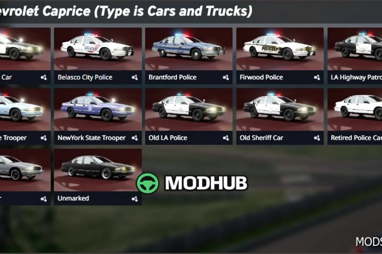 Поліцейські автомобілі American Pack для BeamNG.drive