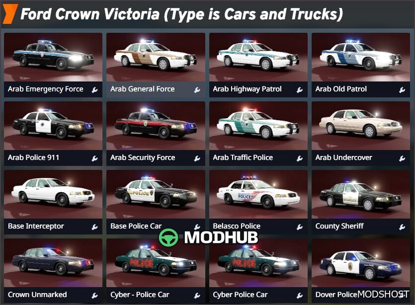 Поліцейські автомобілі American Pack для BeamNG.drive