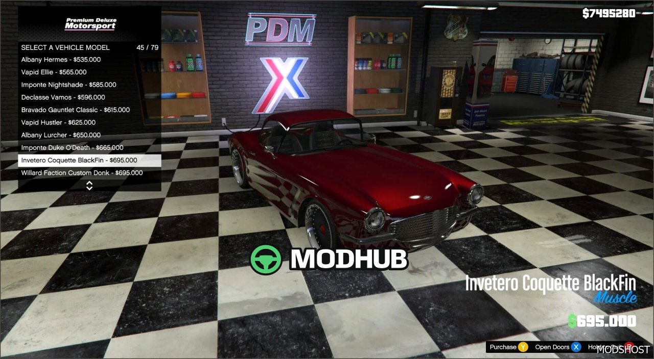 Скрипт мод для ринку автомобілів для GTA 5