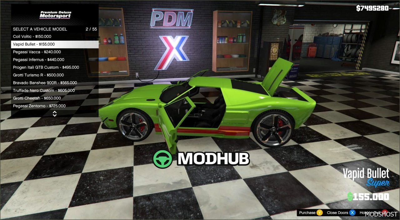 Скрипт мод для ринку автомобілів для GTA 5
