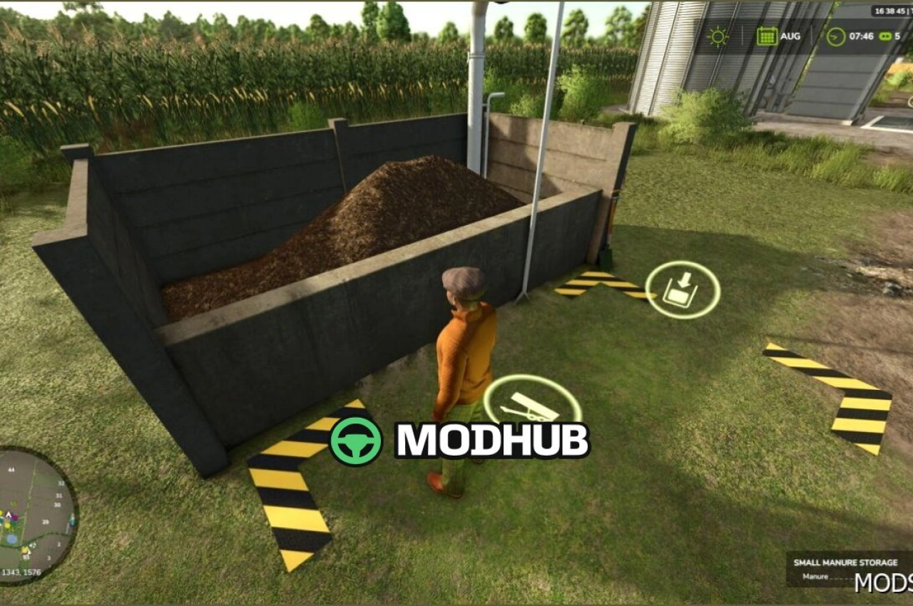 Склад для каміння, трісок та гною для Farming Simulator 25