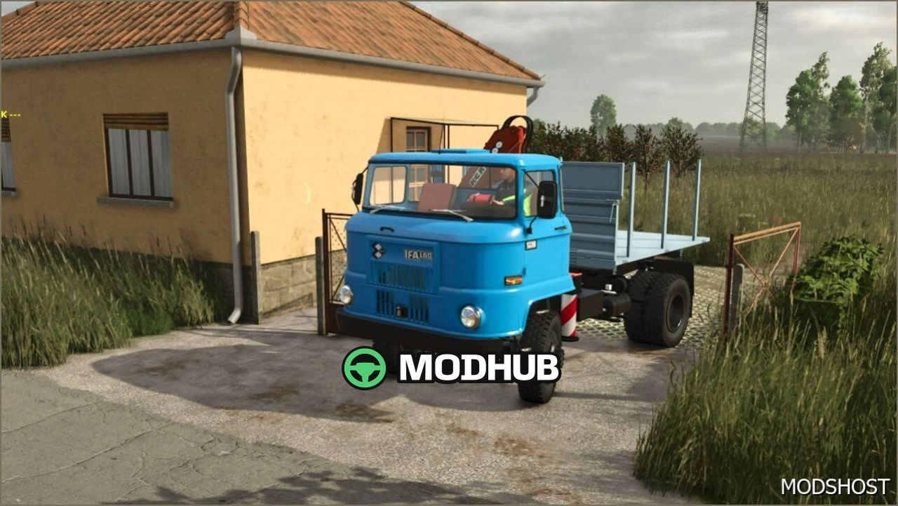 Вантажівка IFA L60 Short + KCR Crane для Farming Simulator 25