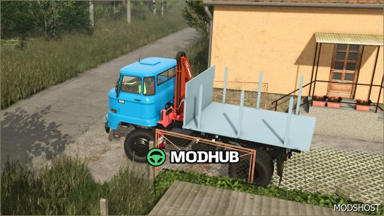 Вантажівка IFA L60 Short + KCR Crane для Farming Simulator 25