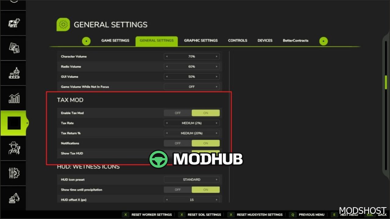 Tax Mod for Farming Simulator 25