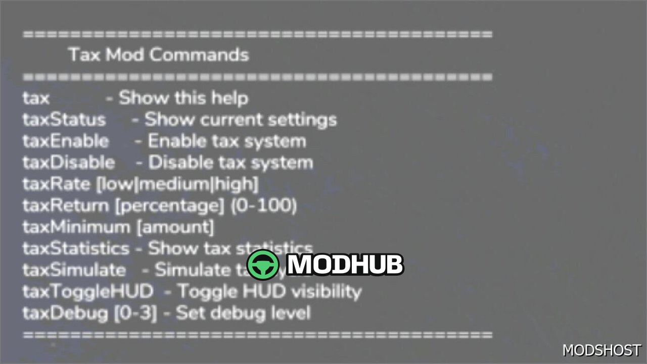 Tax Mod for Farming Simulator 25