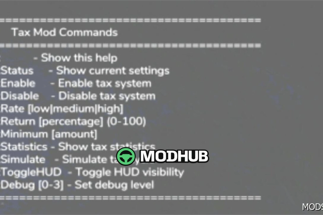 Мод податків для Farming Simulator 25