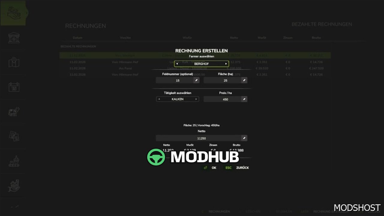 Invoice System V1.0.0.1 for Farming Simulator 25