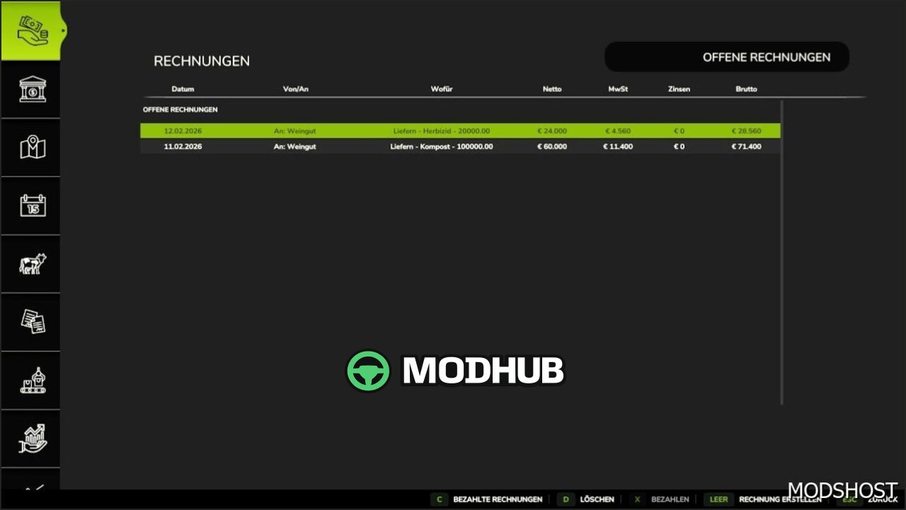 Invoice System V1.0.0.1 for Farming Simulator 25