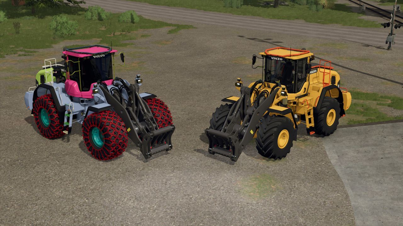 Потужний Пакт Фронтальних Навантажувачів Volvo Wheelloader Pack (L150H + L180H) для Farming Simulator 25