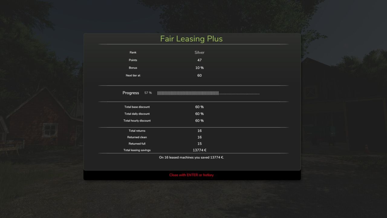 Система лізингу Fair Leasing Plus для Farming Simulator 25