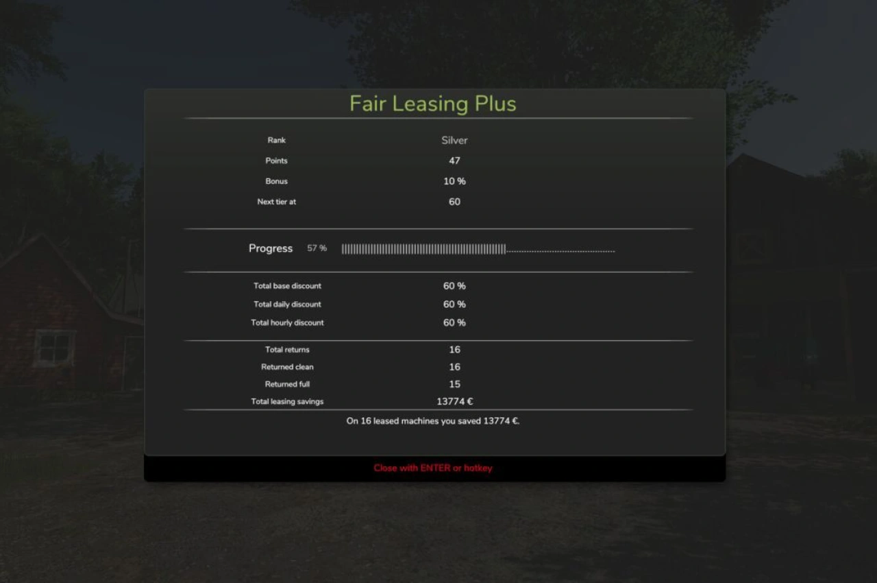 Система лізингу Fair Leasing Plus для Farming Simulator 25