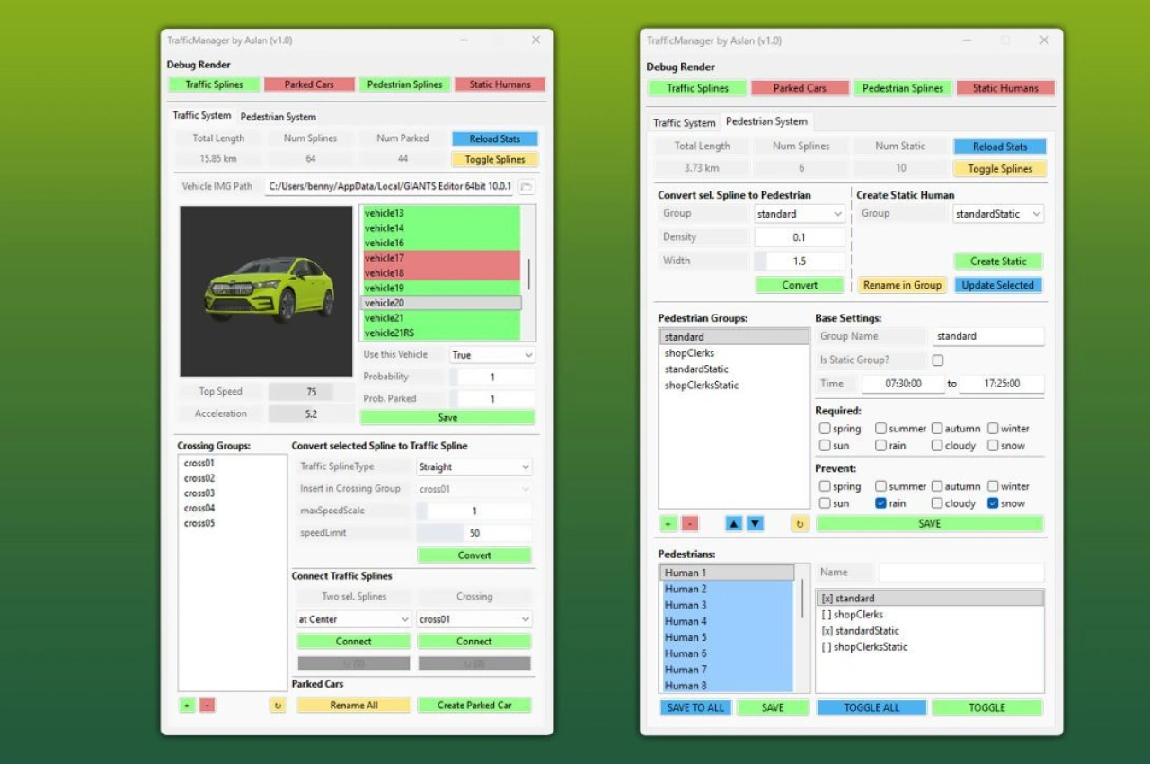 Скрипт GE10 - Менеджер Трафіку для Farming Simulator 25