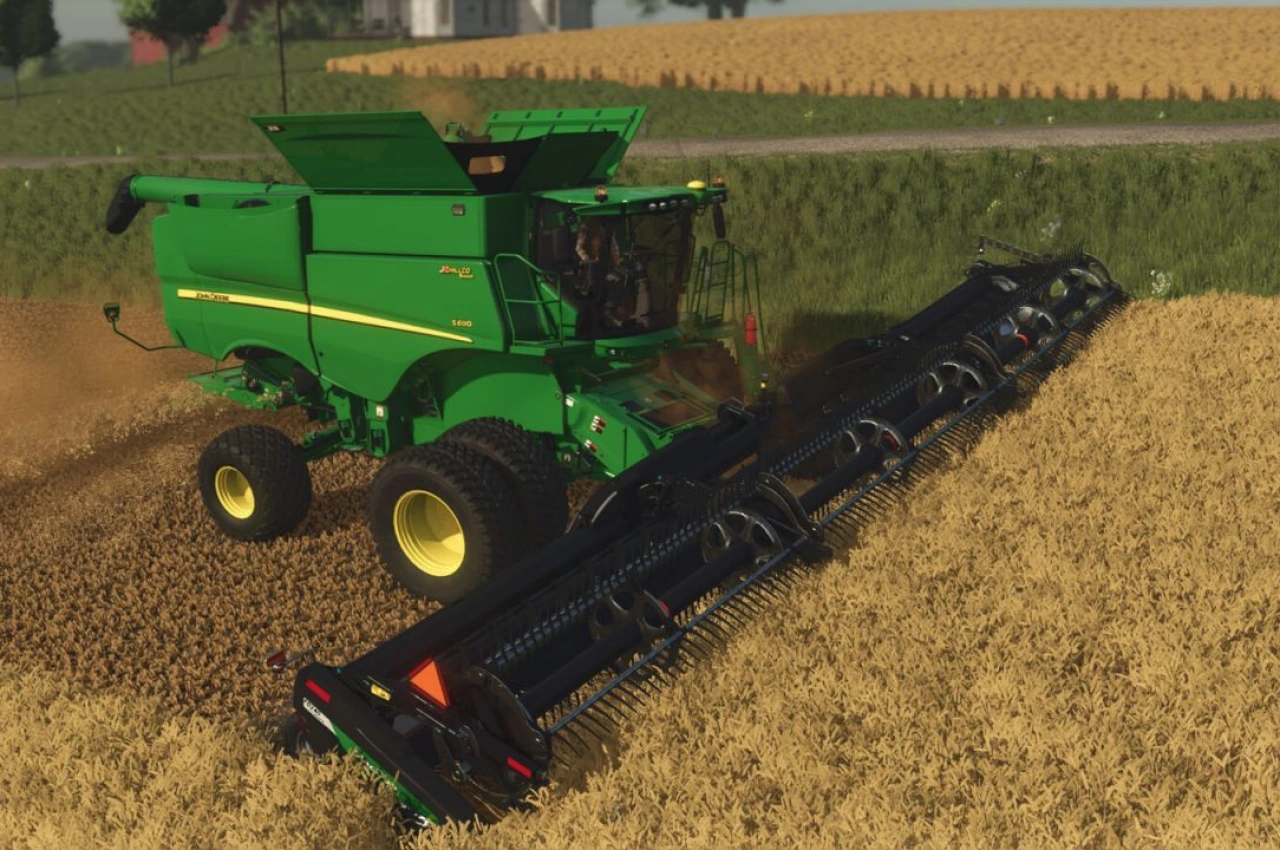 Комбайн John Deere S600 Hillco для Farming Simulator 25