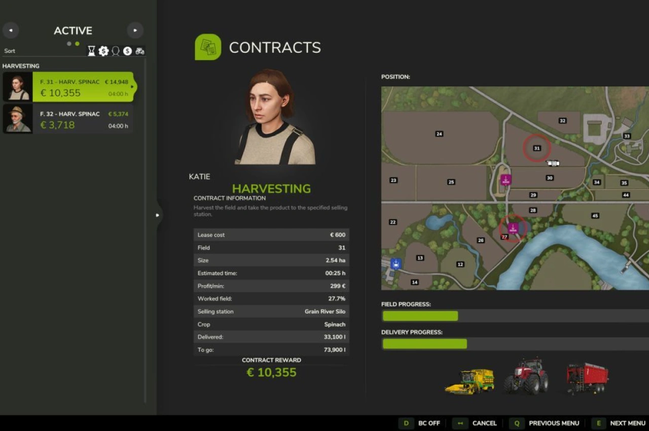 Користувацький мод для контрактів для Farming Simulator 25