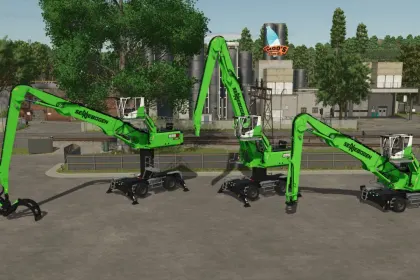 Потужний Перевантажувач Sennebogen 835G Hybrid для Farming Simulator 25 — Гібрид, Купа Опцій і Точний Контроль — 3