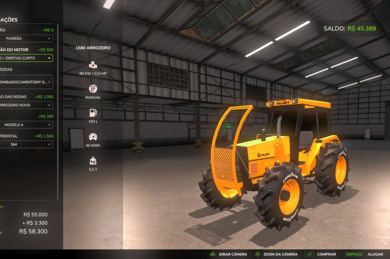 Трактор Valmet 1580 для Farming Simulator 25