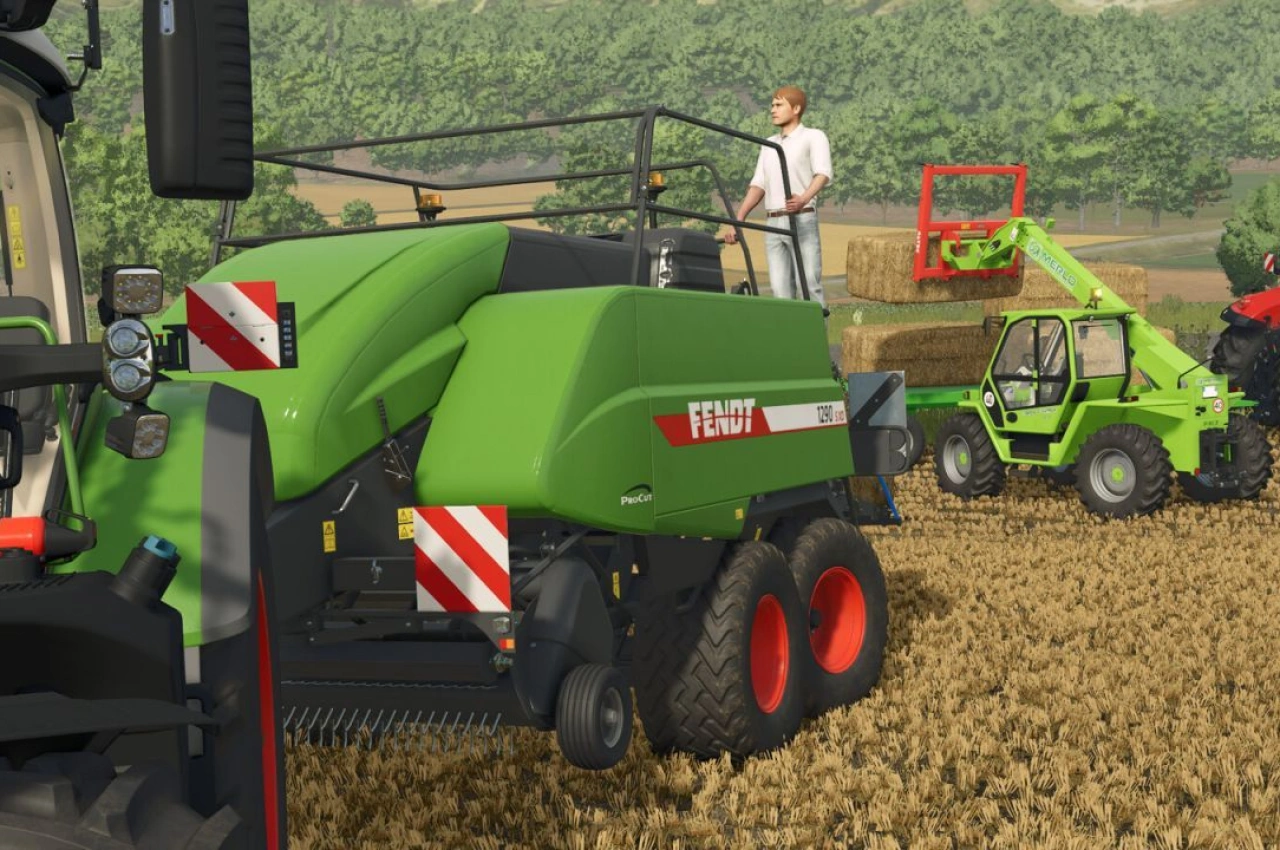 Прес-підбирач Fendt 1290 S XD Procut для Farming Simulator 25