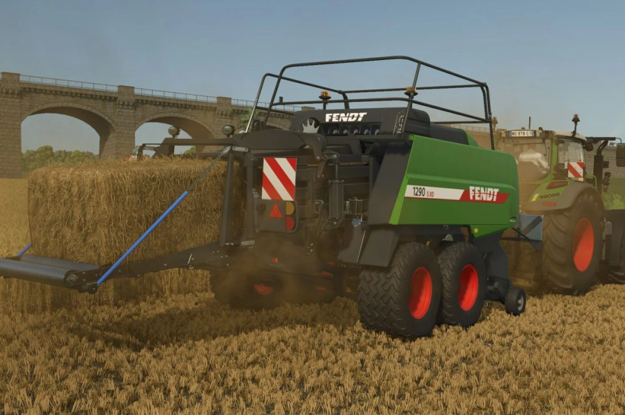 Прес-підбирач Fendt 1290 S XD Procut для Farming Simulator 25