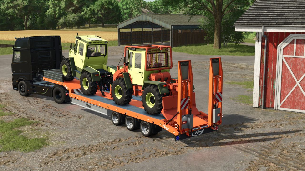 Пакет низькорамних причепів Fliegl SDS для Farming Simulator 25