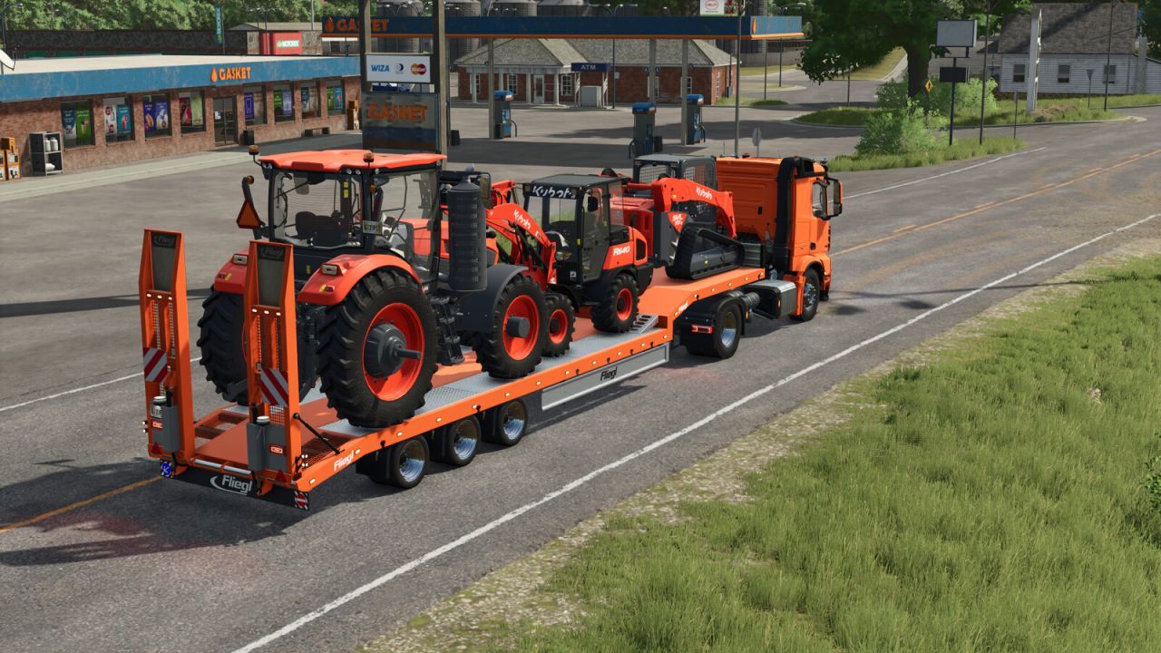 Пакет низькорамних причепів Fliegl SDS для Farming Simulator 25