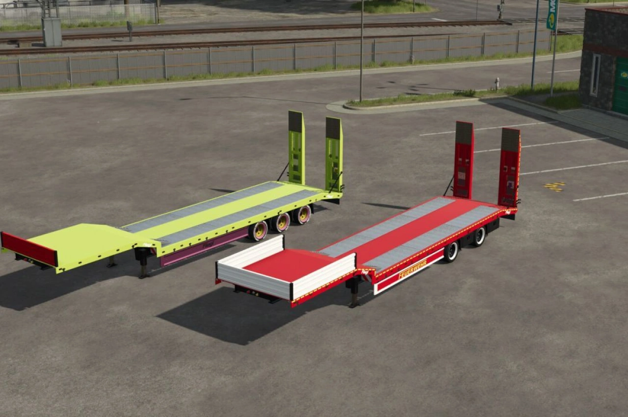 Пакет низькорамних причепів Fliegl SDS для Farming Simulator 25