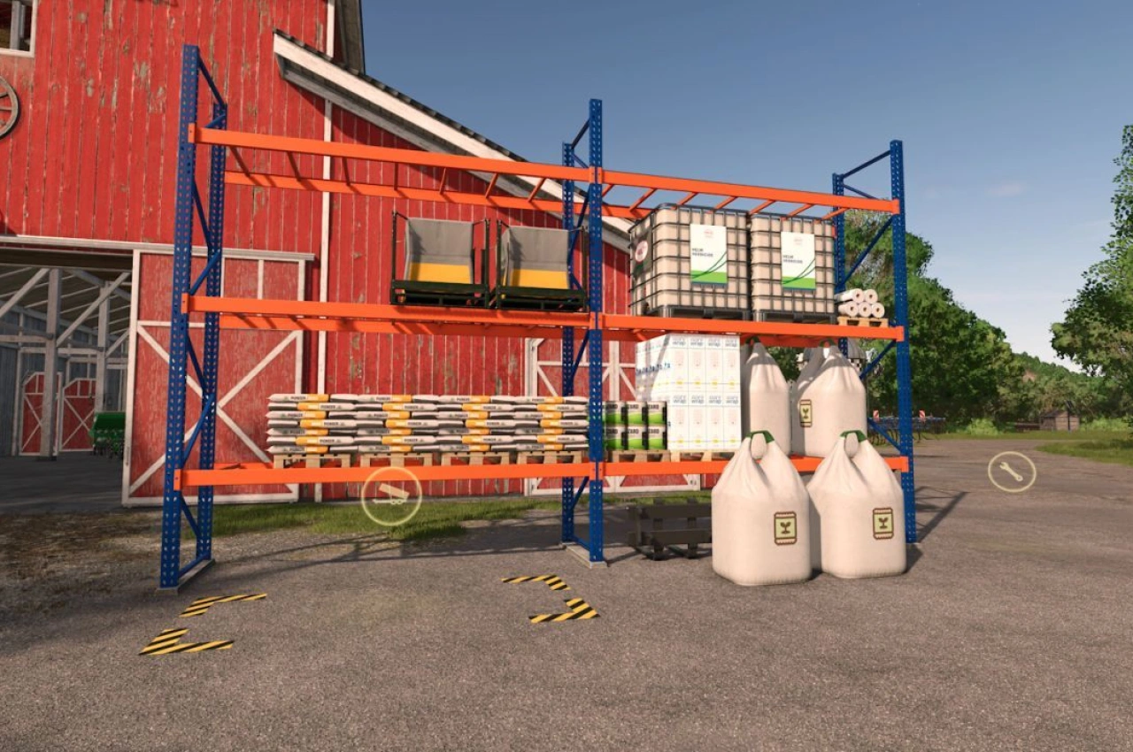 Складський стелаж для Farming Simulator 25